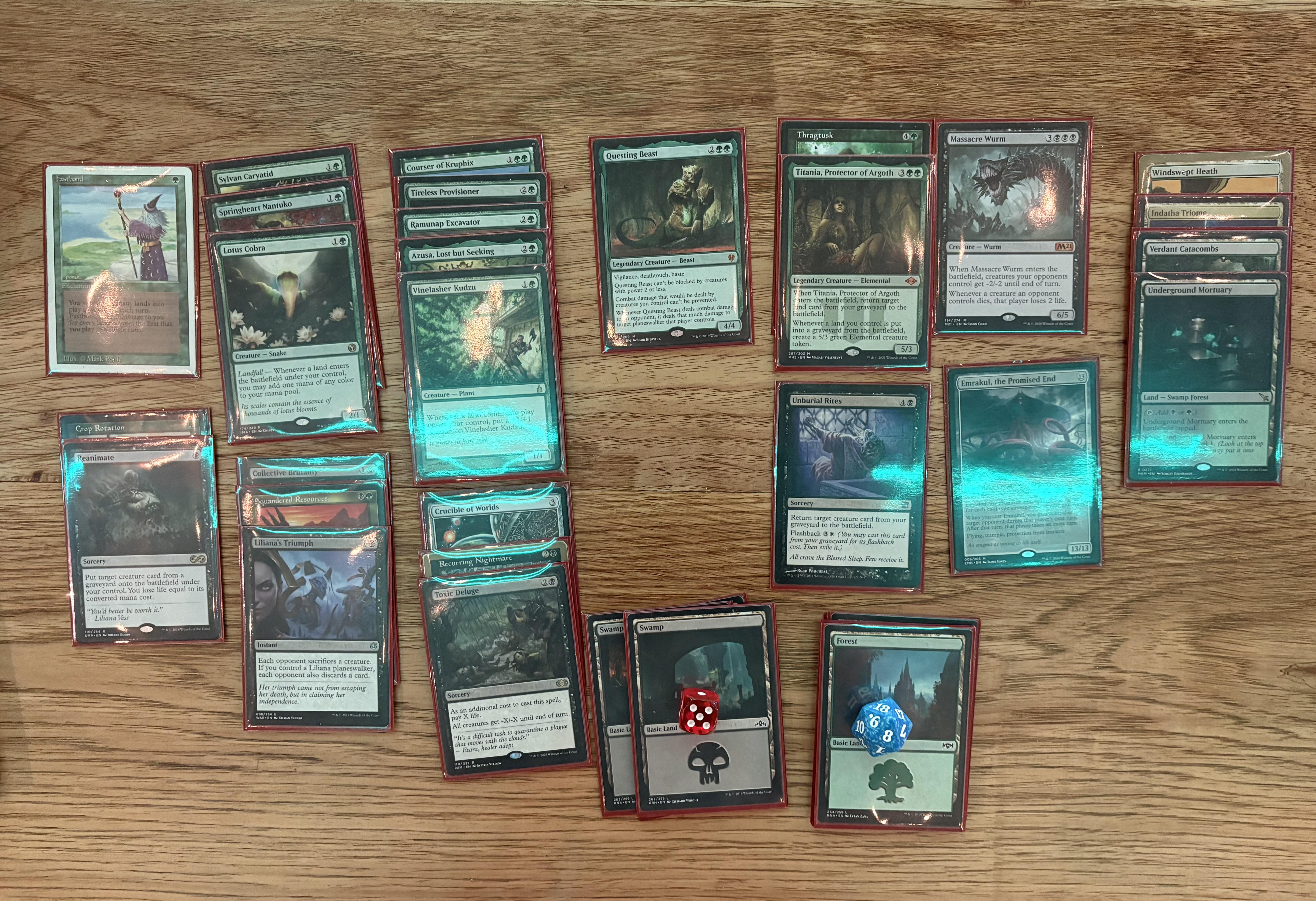 A deck picture of a GB lands deck with a splash of reanimator.