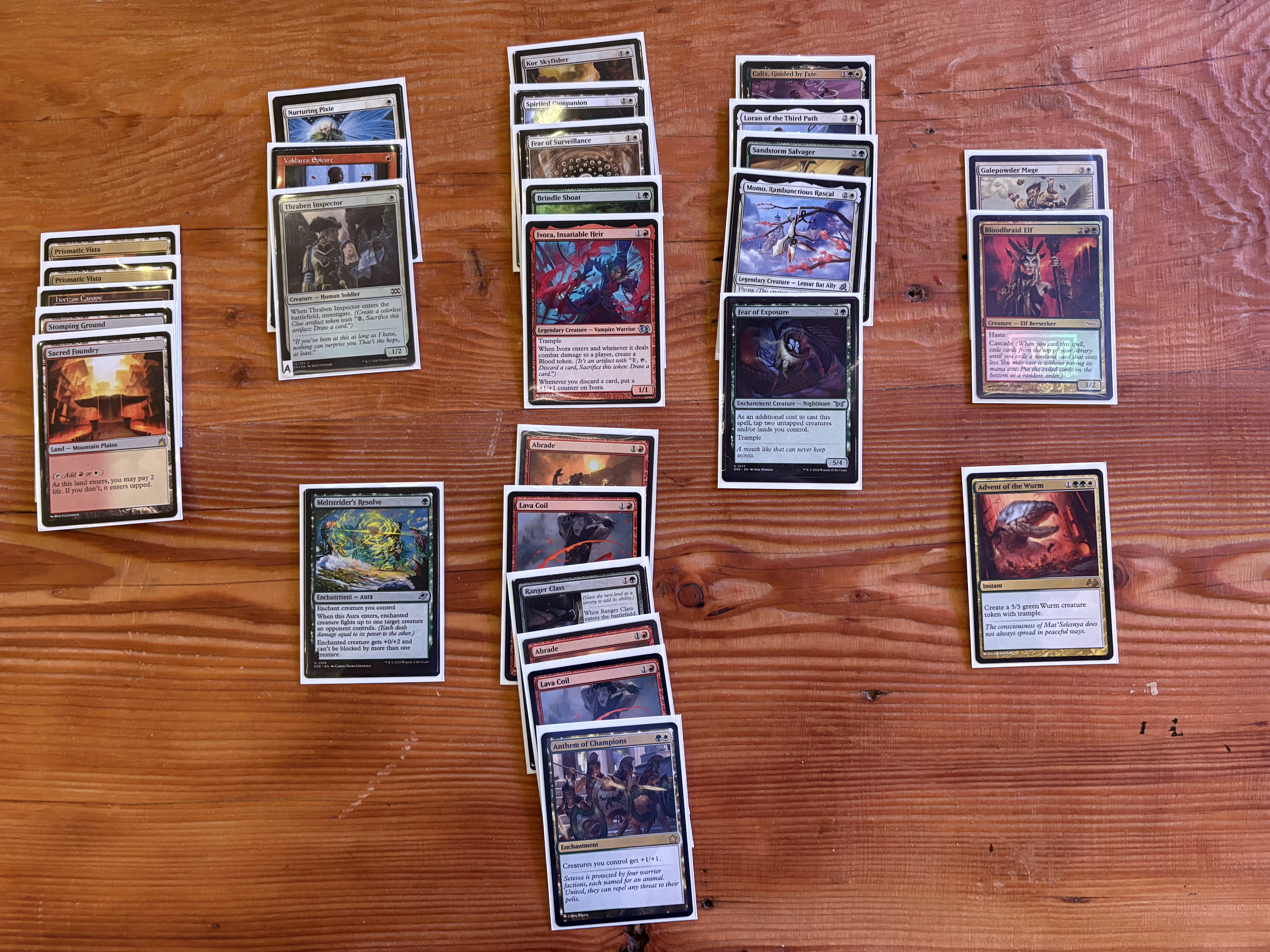 A deck picture of my Naya bounce/enchantress deck.