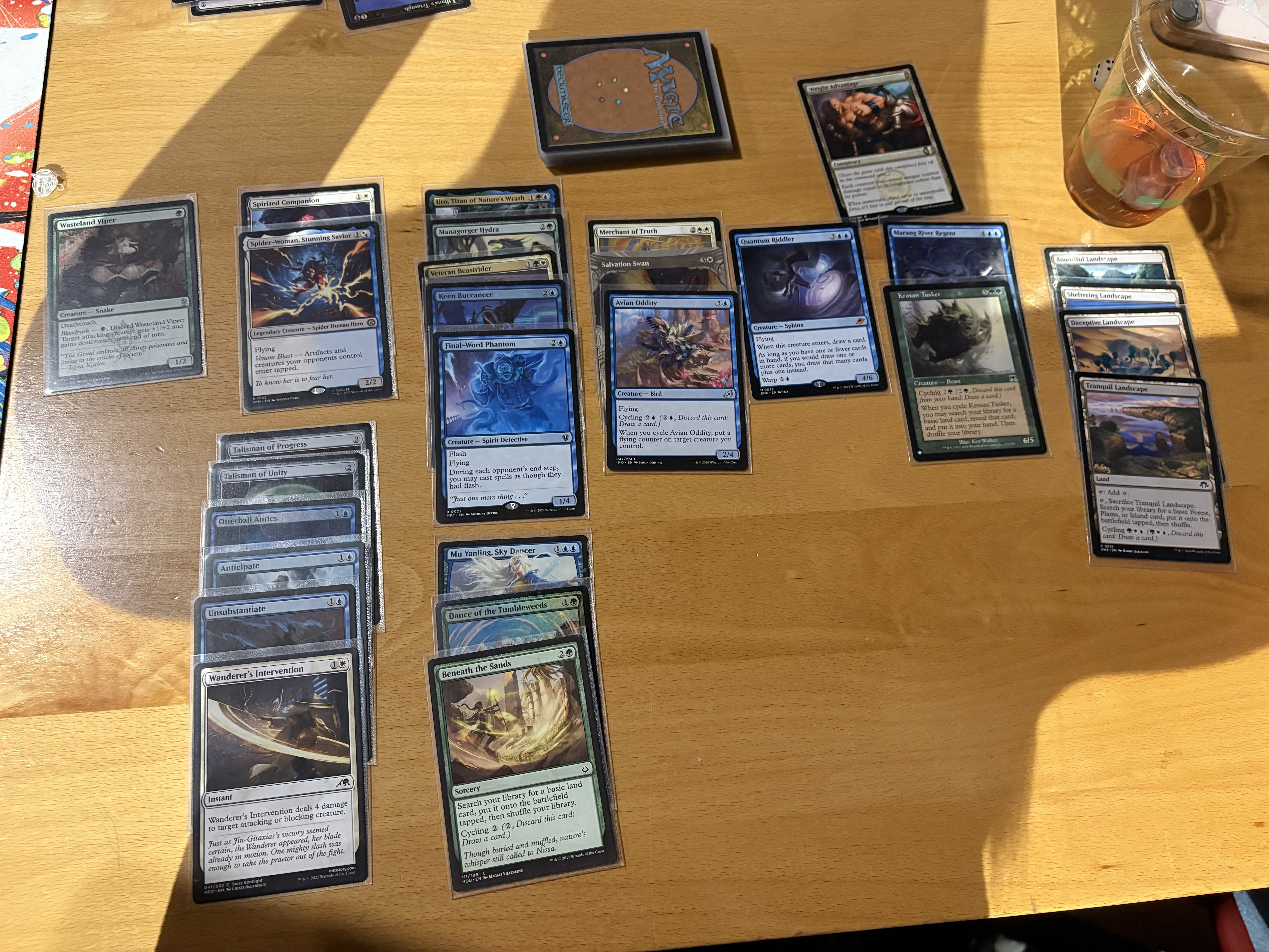 A deck picture of my blue white flyers deck with Weight Advantage.
